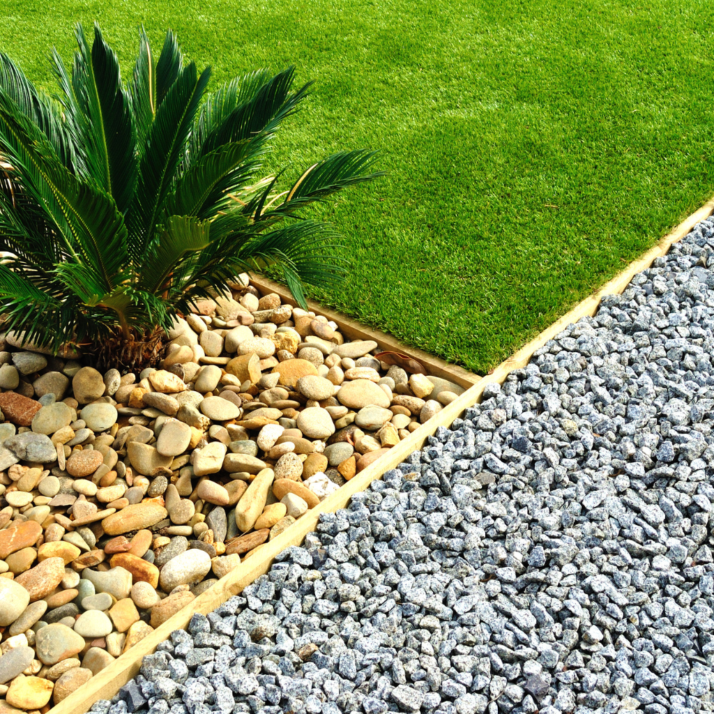 Heat-tolerant UAE garden landscaping with artificial grass and smart irrigation system by Clean Deal Gardens